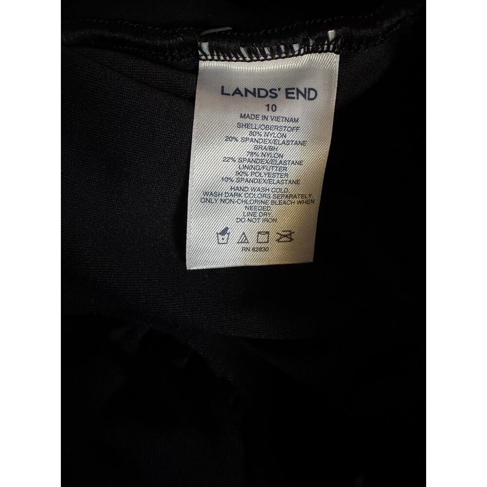 New lands end black tankini tummy control underwire sz 10 - Picture 5 of 5